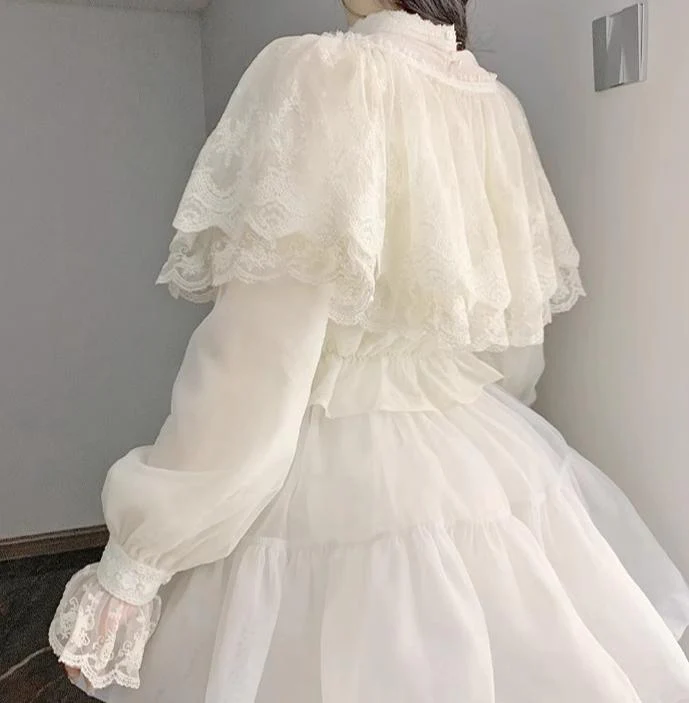Classic Lolita Shawl 3-Color Versatile Spring Innerwear - Image 8