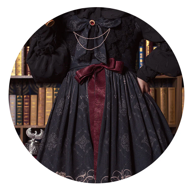 Gothic Black and Red Dress JSK - Image 10