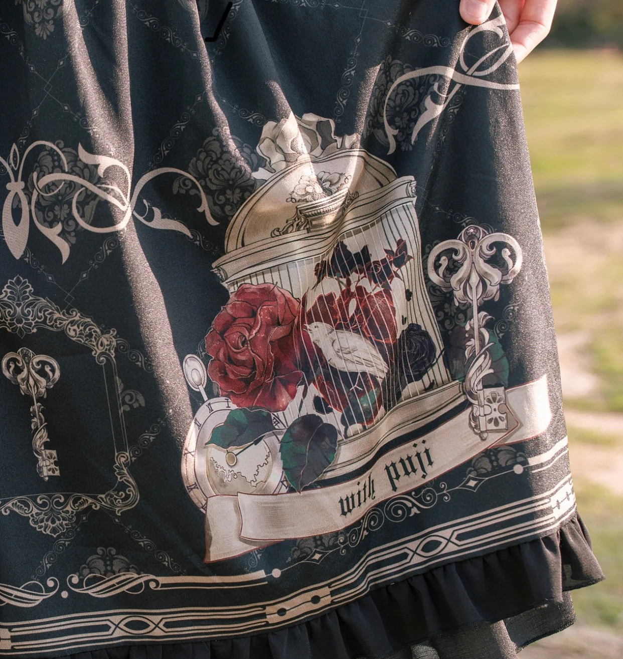 Gothic Black and Red Dress JSK - Image 13