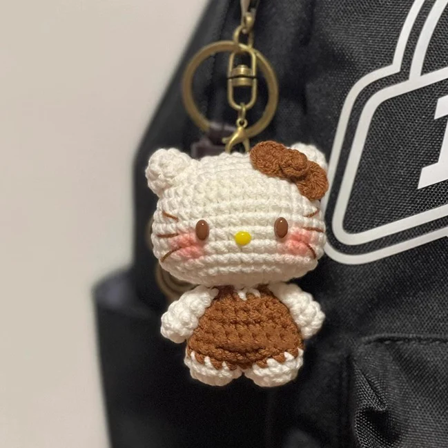 Wool diy cute kitty cat series doll bag pendant