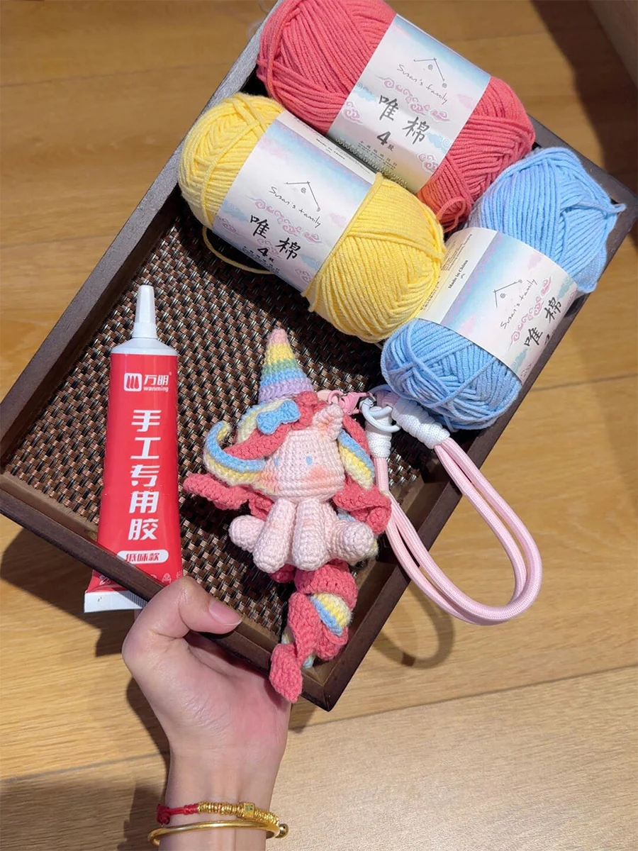 Wool diy cute Pony doll pendant - Image 2