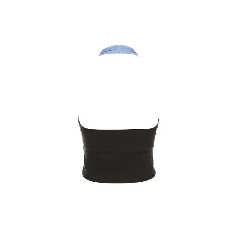 Y2K Aesthetic Halter Neck Crop Top - Image 3