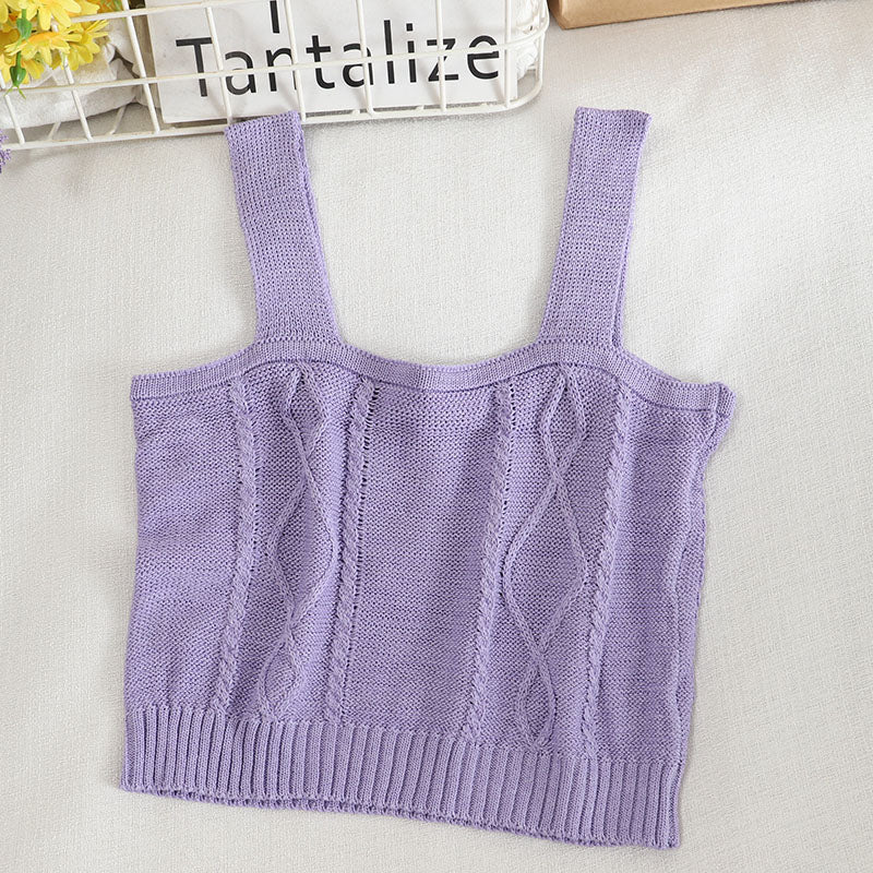 Y2K Aesthetic Soft Girl Knitted Crop Top - Image 3