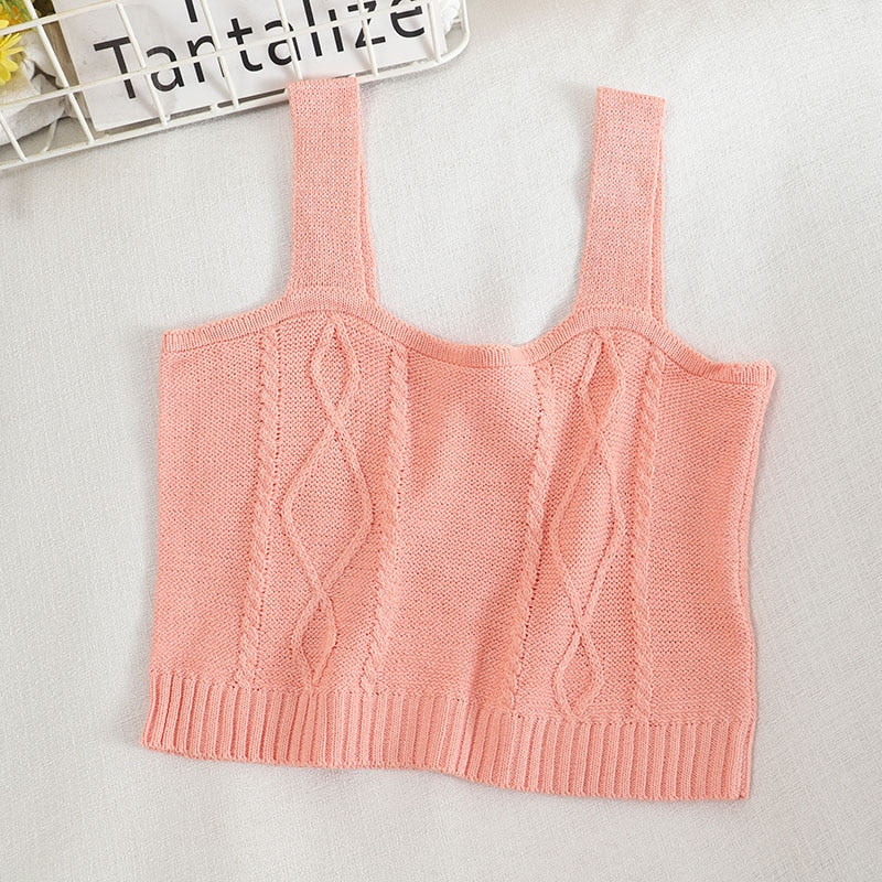 Y2K Aesthetic Soft Girl Knitted Crop Top - Image 6