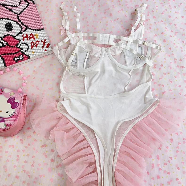 Y2K bow camisole jumpsuit - Image 3