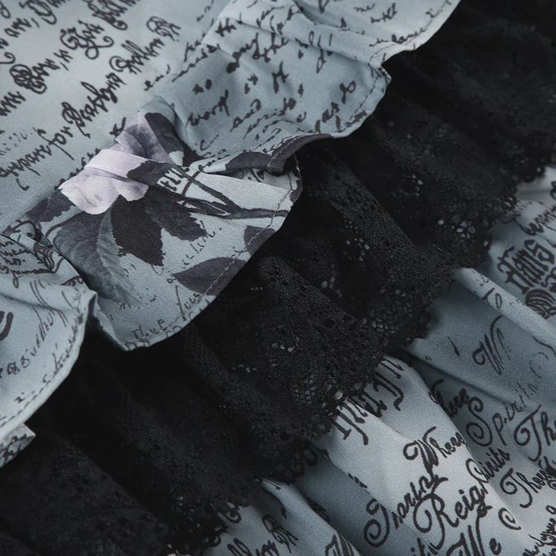 Y2K Bow Dark Grunge Cake Skirt - Image 8
