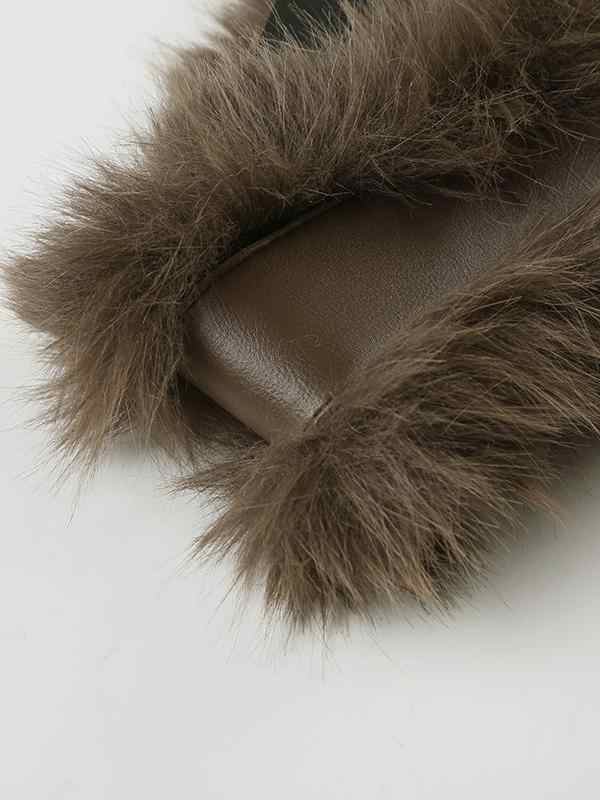 Y2K Brown Furry Hook Belt - Image 5