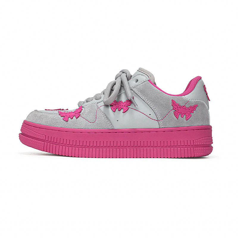 Y2K Butterfly Rose Red Sneakers - Image 2