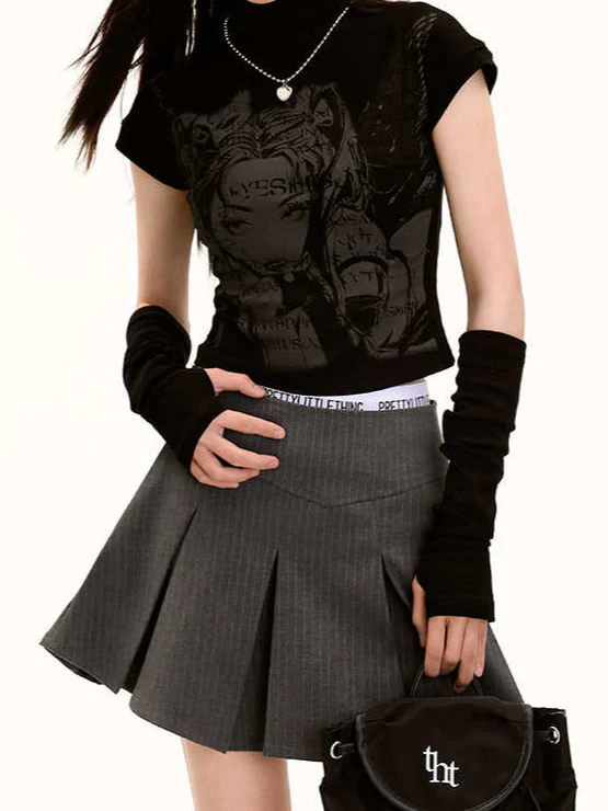 y2k Cartoon Acubi Two-piece Tee - Image 3