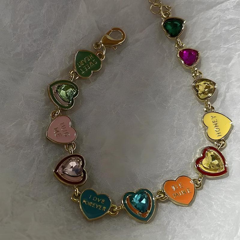 Y2K Colorful Heart Bracelet - Image 2
