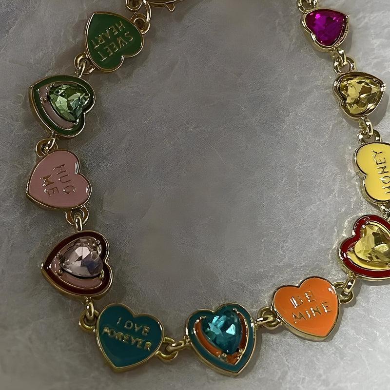 Y2K Colorful Heart Bracelet - Image 4