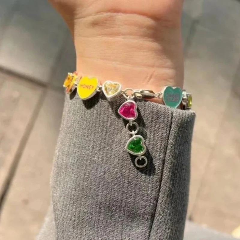 Y2K Colorful Heart Bracelet - Image 5