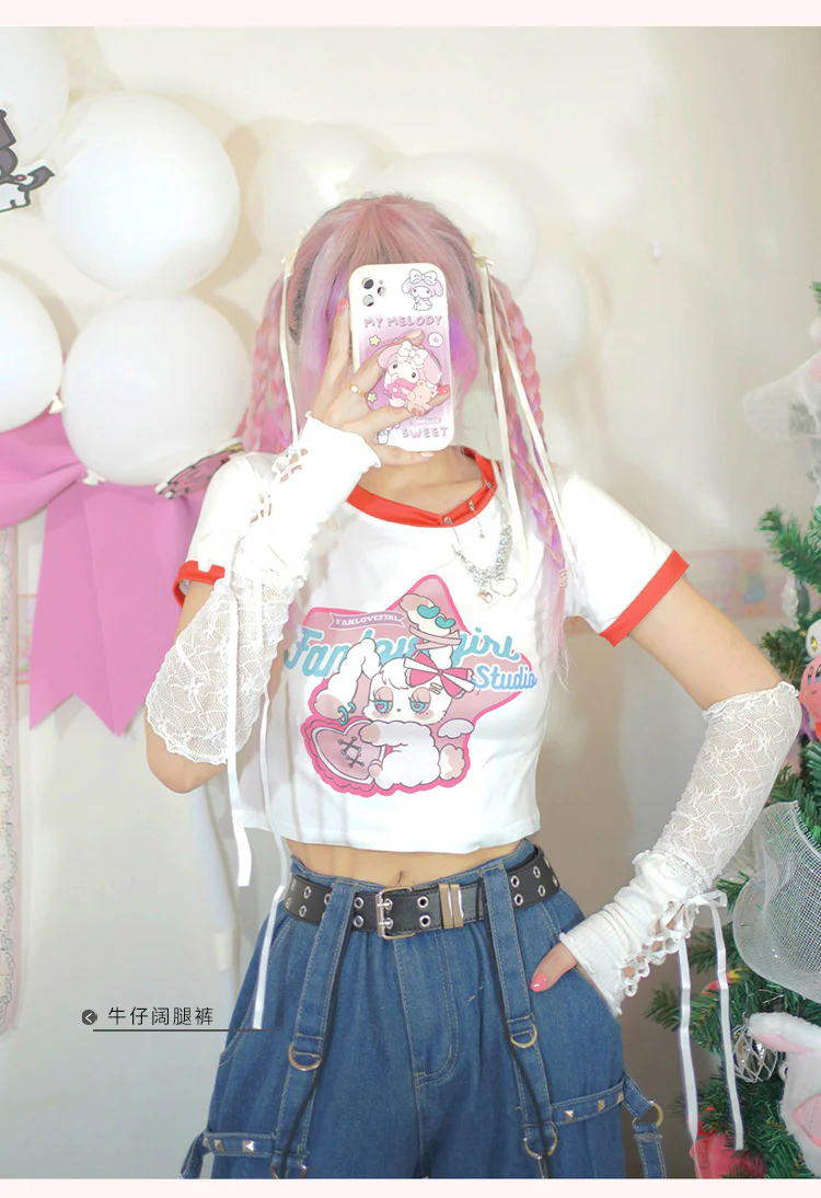 Y2K Cotton Rabbit T-shirt - Image 2