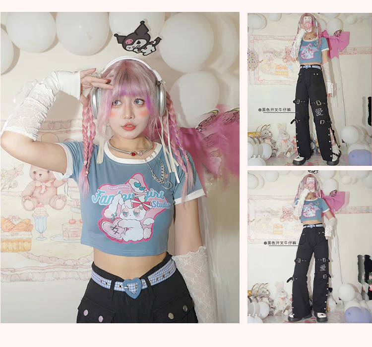 Y2K Cotton Rabbit T-shirt - Image 5