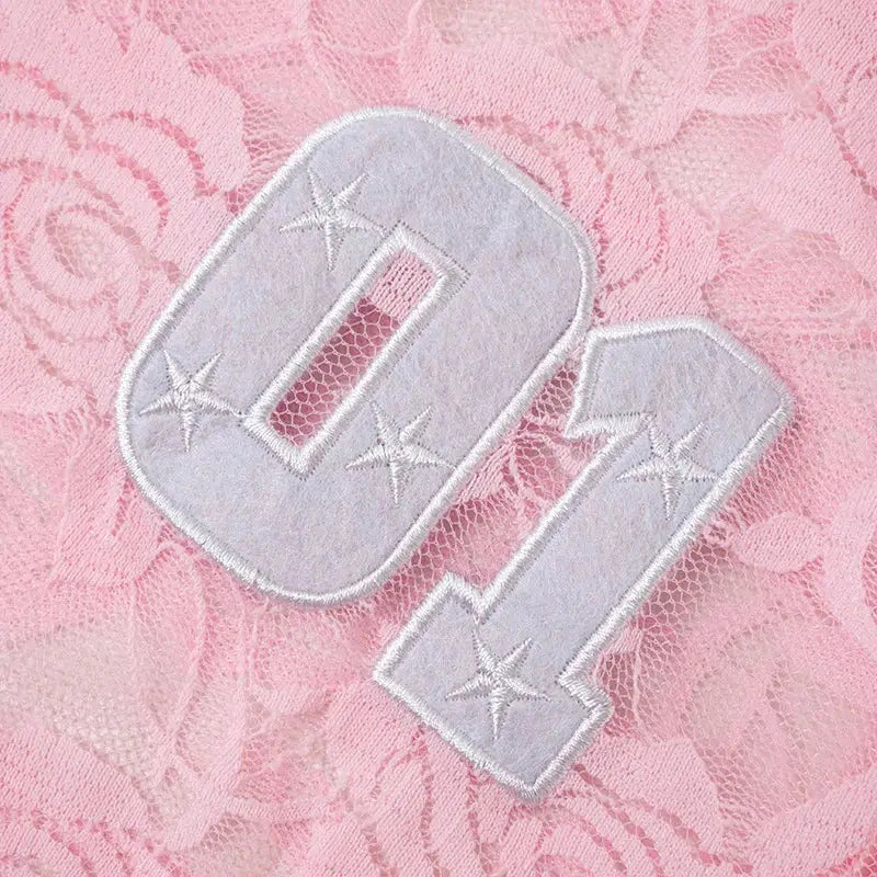 Y2K Embroidered Lace Top - Image 5