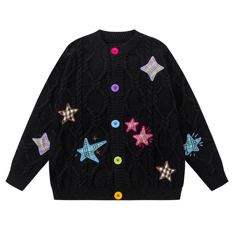 Y2K Embroidered Stars Sweater - Image 2