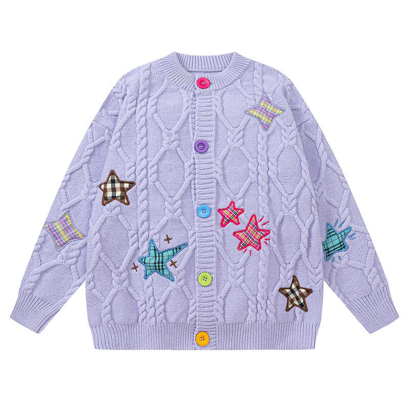 Y2K Embroidered Stars Sweater - Image 3