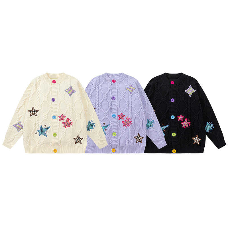 Y2K Embroidered Stars Sweater - Image 4