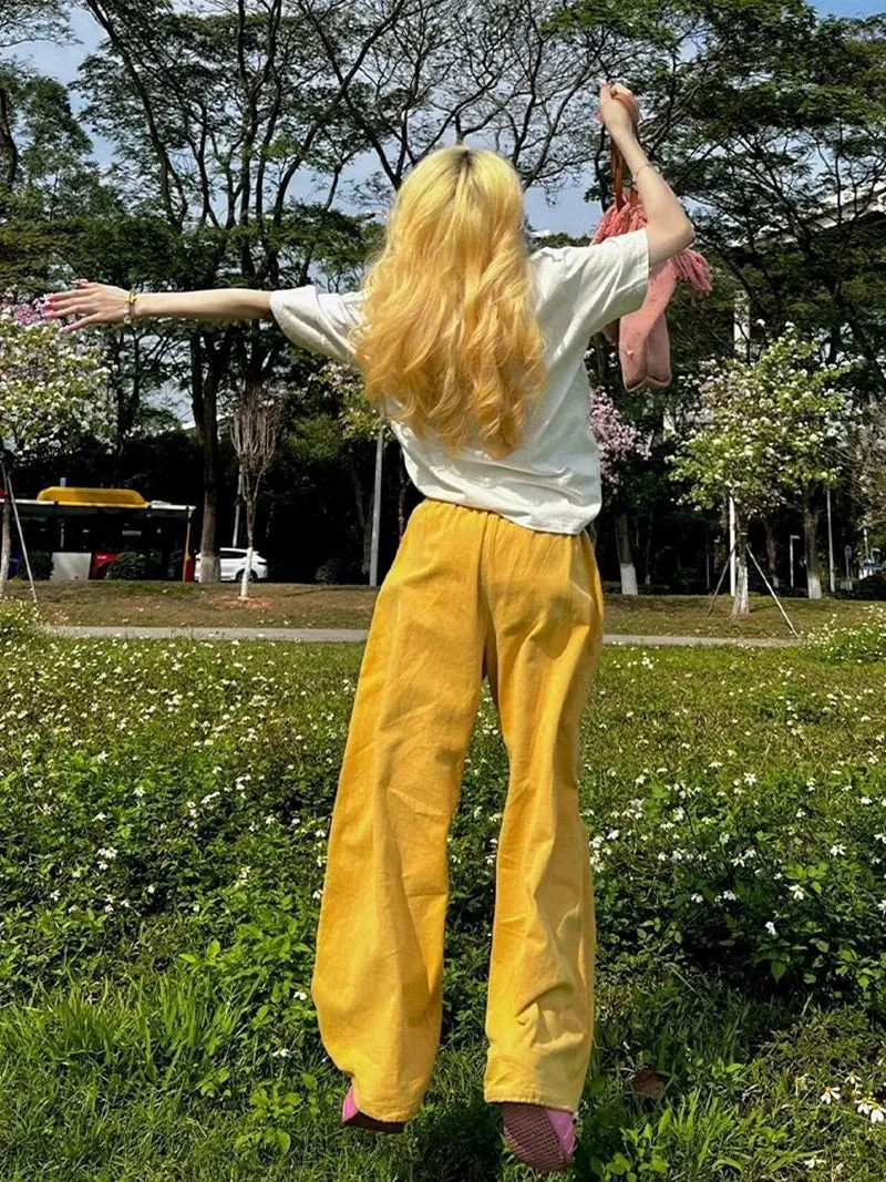 Y2K Embroidered Wide Leg Pants - Image 2