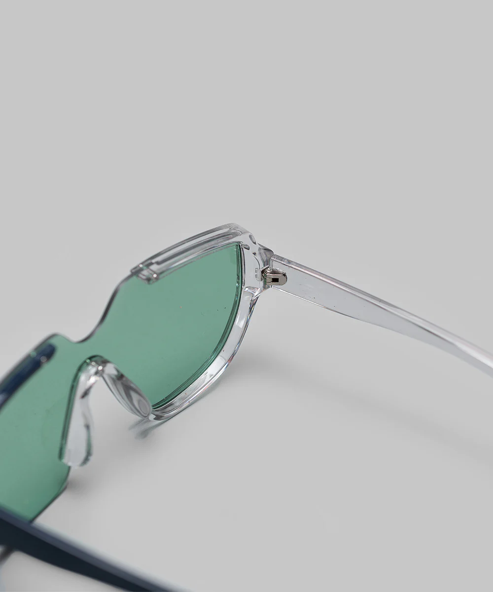 Y2K Green Asymmetrical Sunglasses - Image 4
