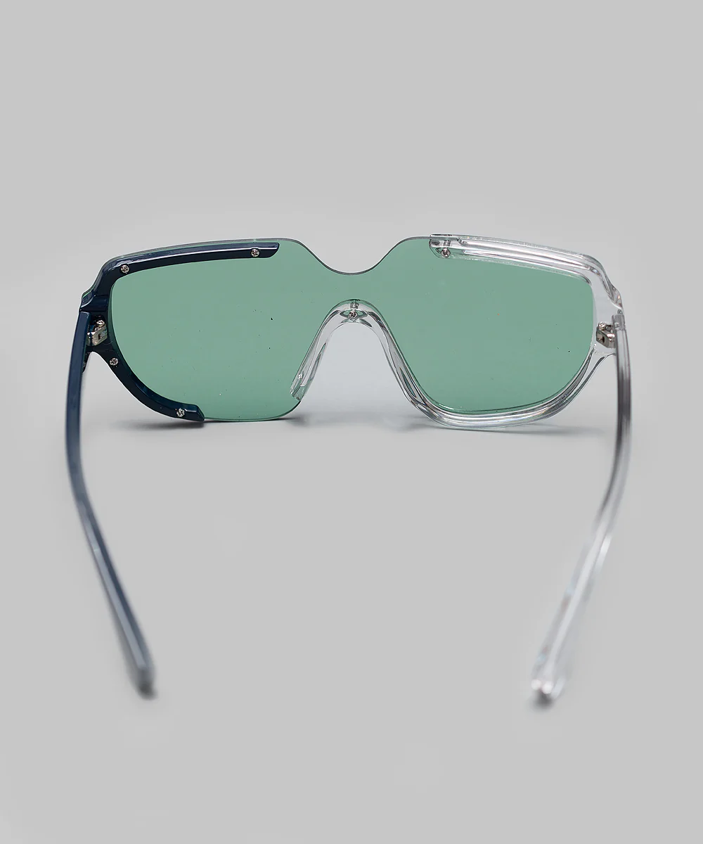 Y2K Green Asymmetrical Sunglasses - Image 5
