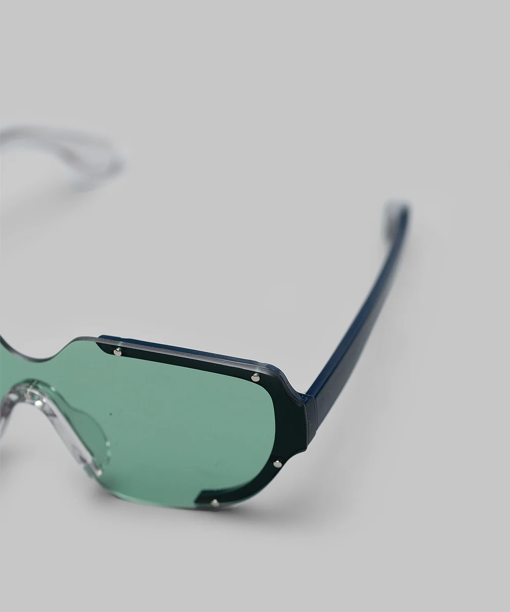 Y2K Green Asymmetrical Sunglasses - Image 6