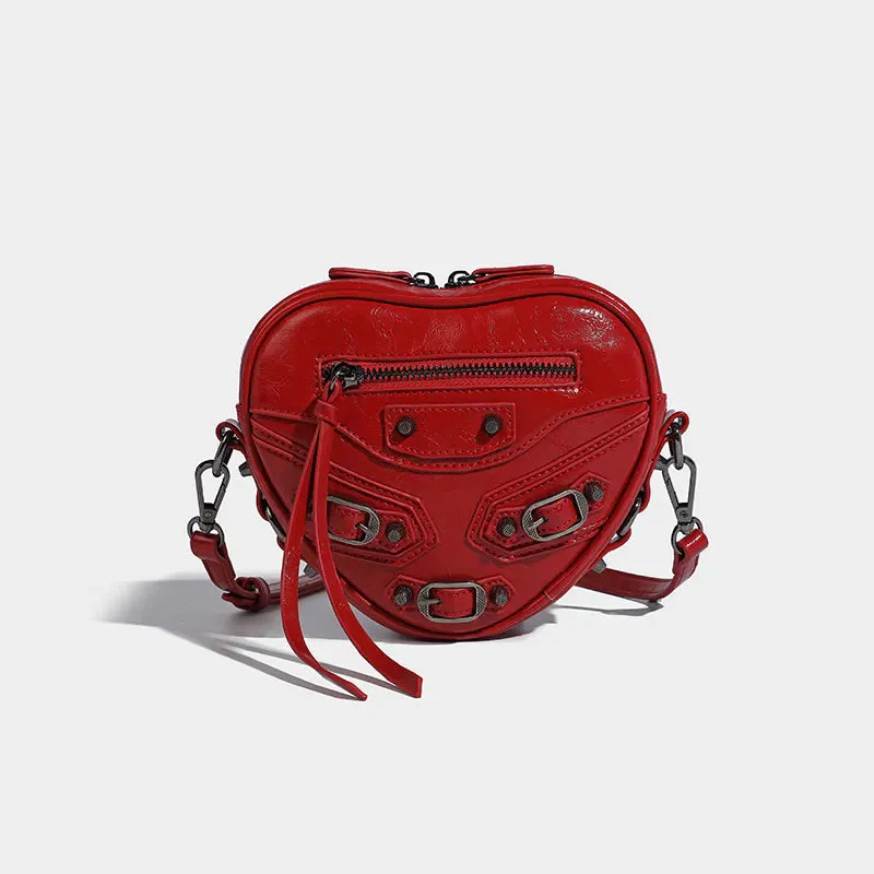 Y2K Grunge Belted Heart Shaped Bag - Image 7