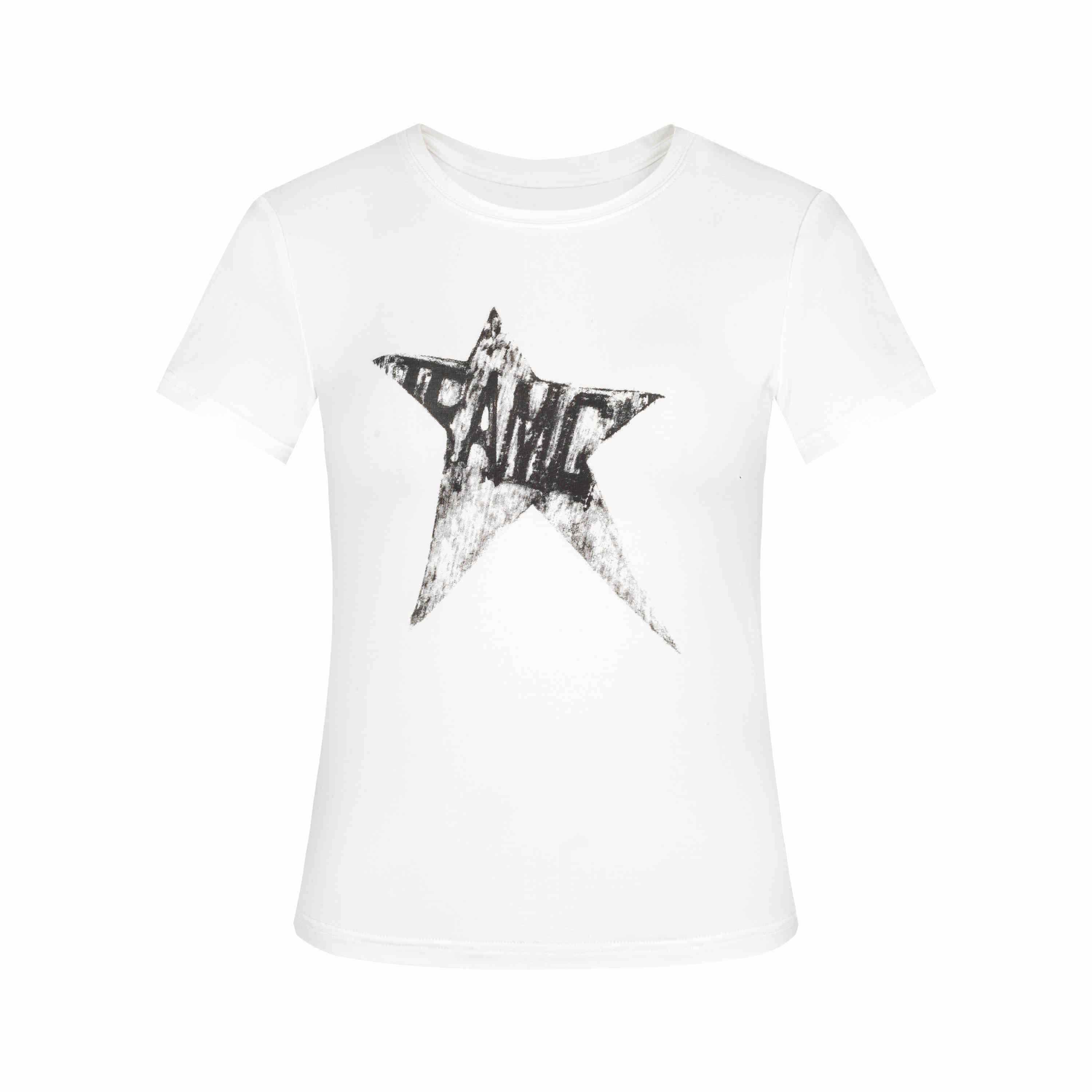 Y2K Grunge Cotton Basic Tee - Image 5