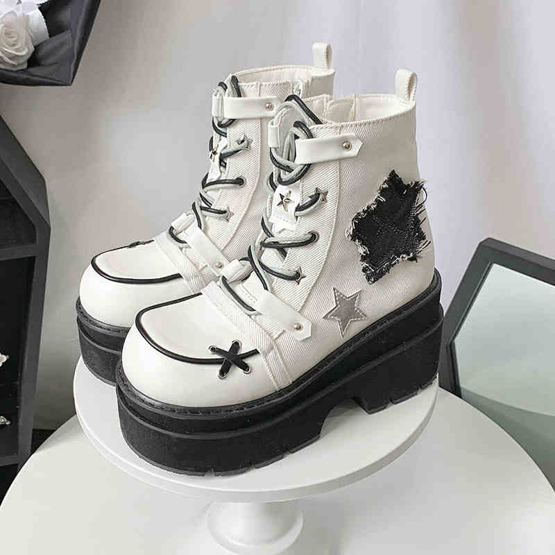 Y2K Grunge Denim Star Boots - Image 5