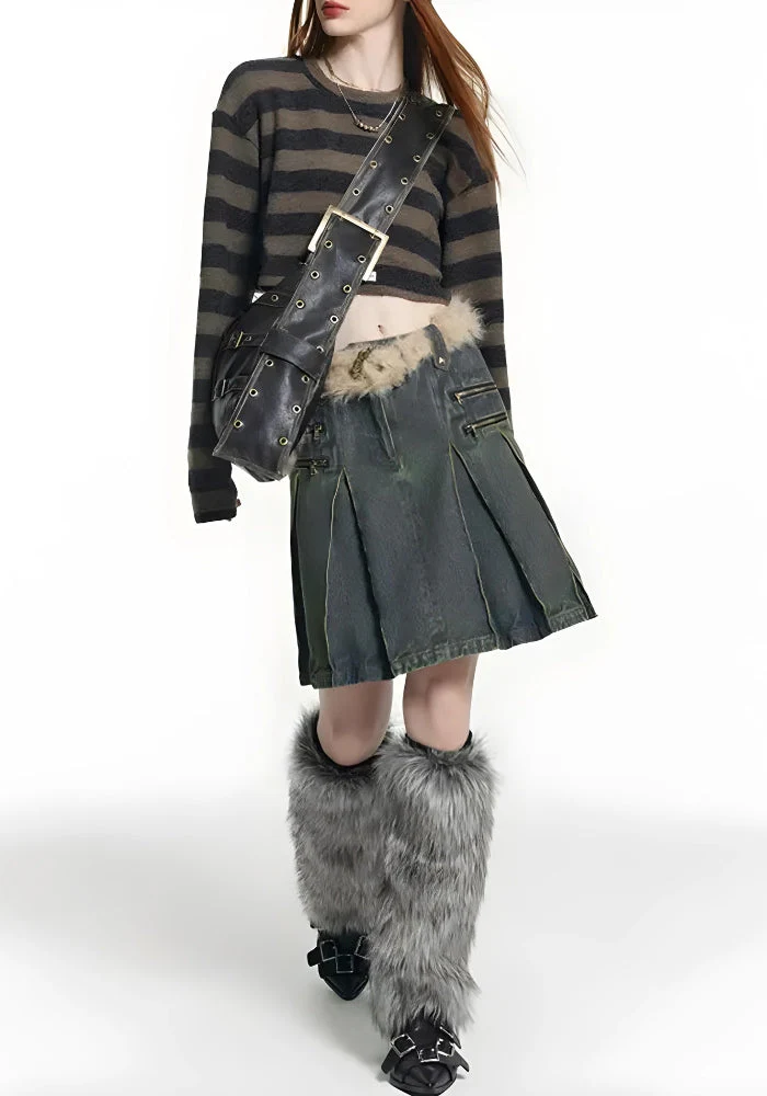 Y2K Grunge Faux Leather Belted Bag - Image 4