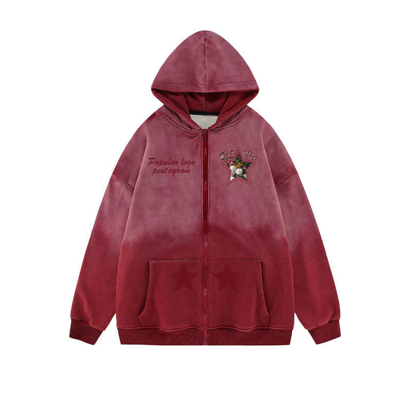 Y2K Grunge Star Hiphop Hooded Sweatshirt - Image 6
