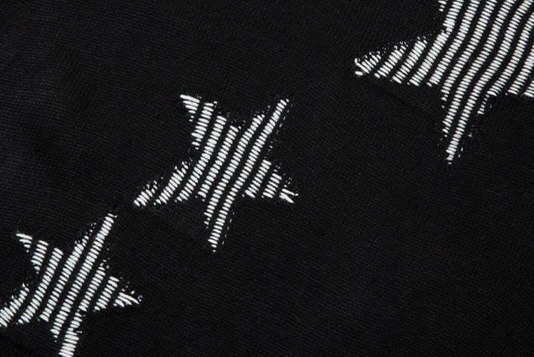 Y2K Grunge Stars Hole Sweater - Image 4