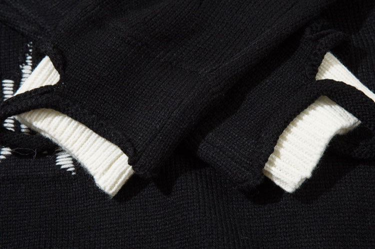 Y2K Grunge Stars Hole Sweater - Image 5