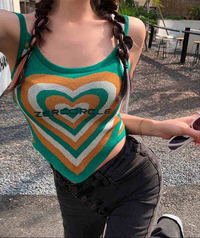 Y2K Heart Irregular Tank Top - Image 5