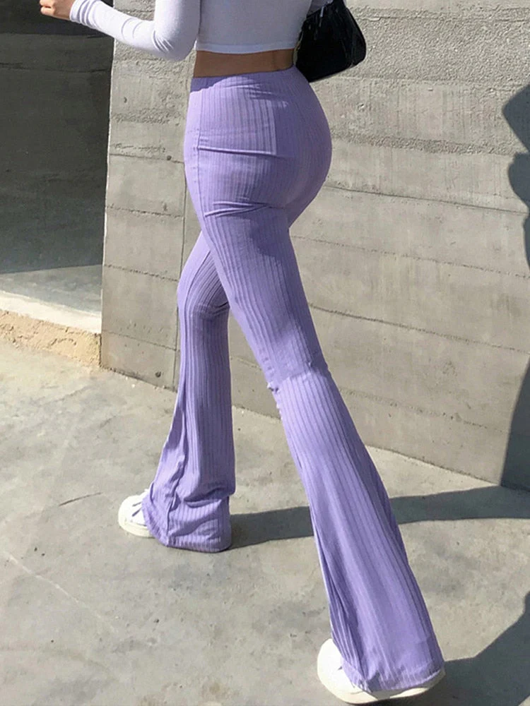 Y2K High Waist Bell Bottom Pants - Image 10