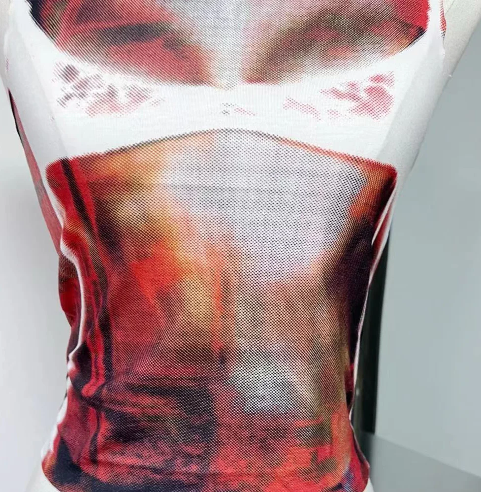 Y2K Illusion Mesh Baddie Tank Top - Image 6