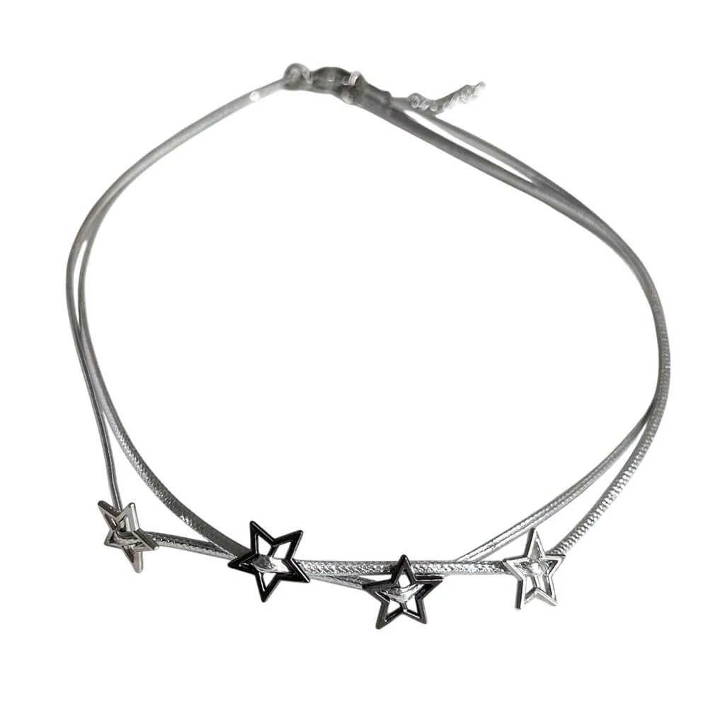 Y2K Layered Choker Necklace - Image 4