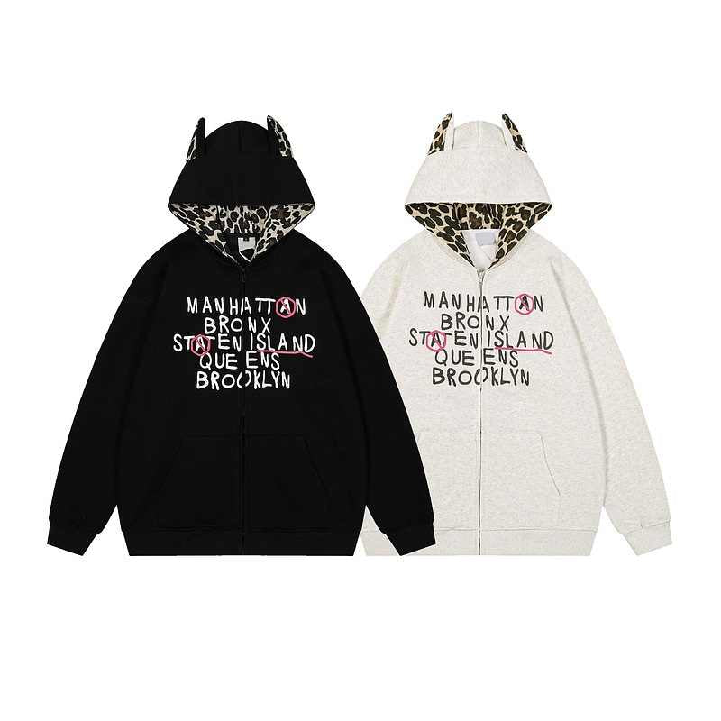 Y2K Leopard Zip-up Sweatshirt - Image 3