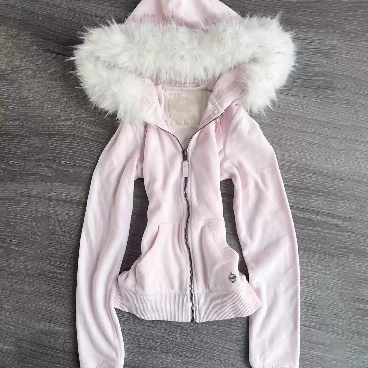 Y2K Pink Hooded Zipper Jacket