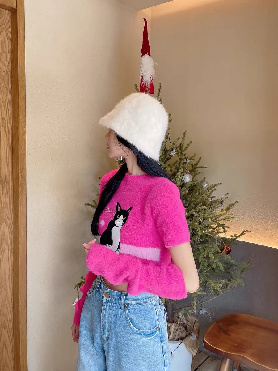 y2k pink soft knit shirt - Image 3
