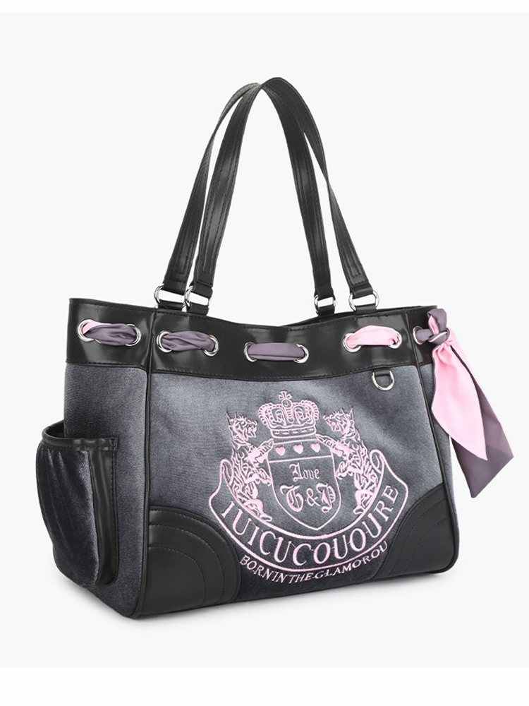 Y2K Plush Velvet Preppy Tote Bag - Image 5
