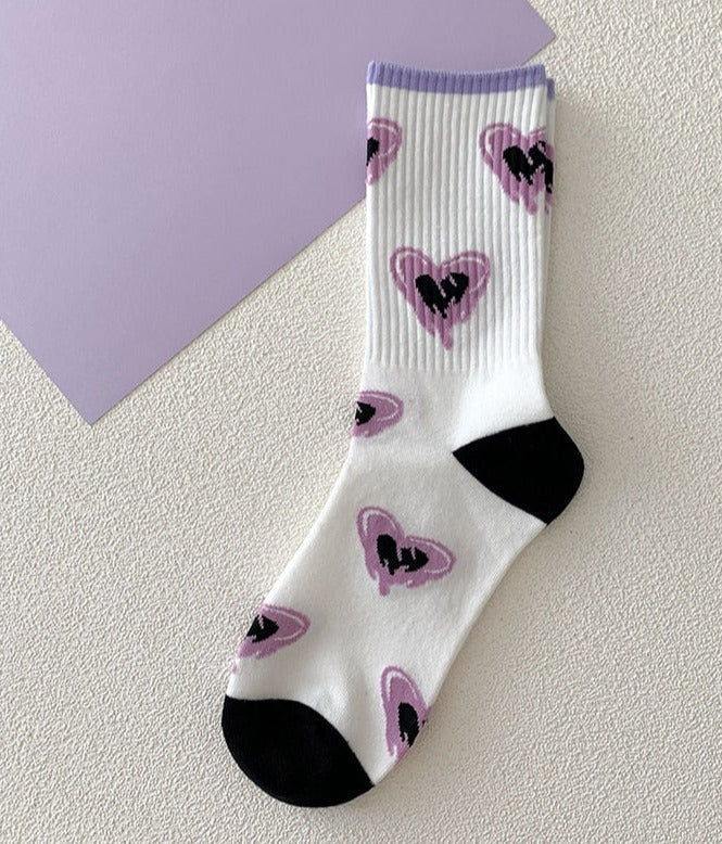 Y2K Purple Heart Socks - Image 7