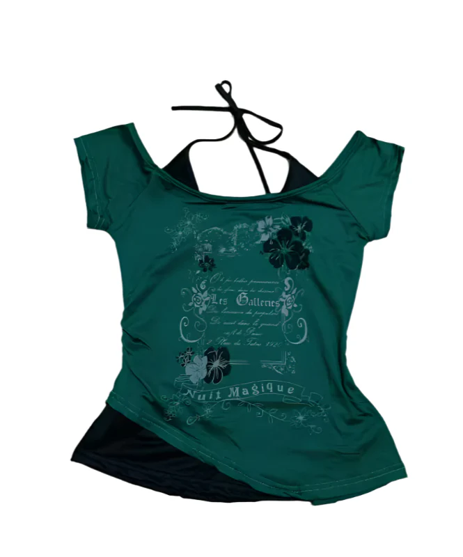Y2K Retro Fake Two-piece Shirt - Image 4