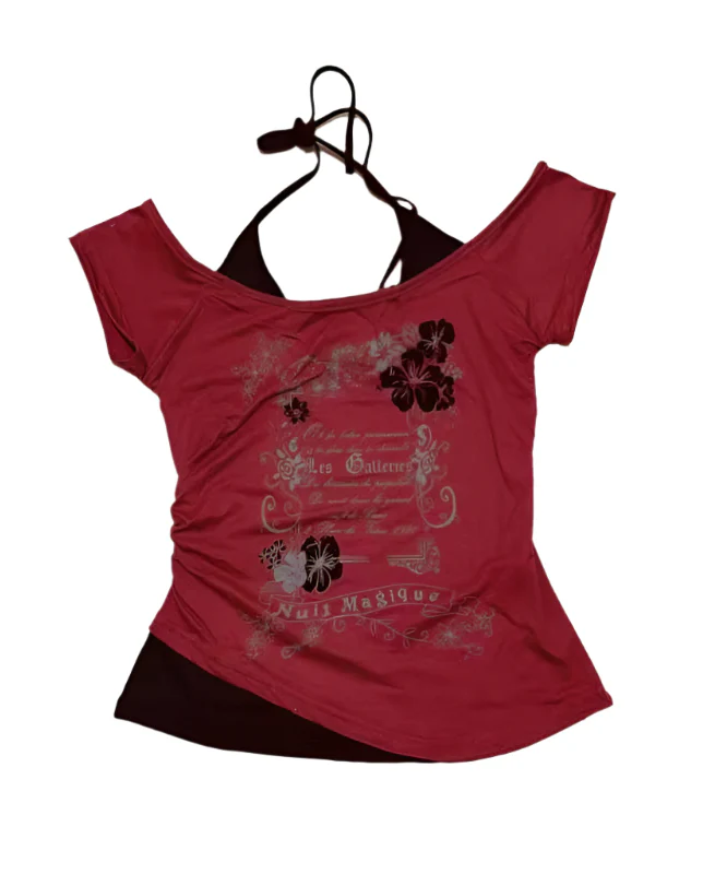 Y2K Retro Fake Two-piece Shirt - Image 6