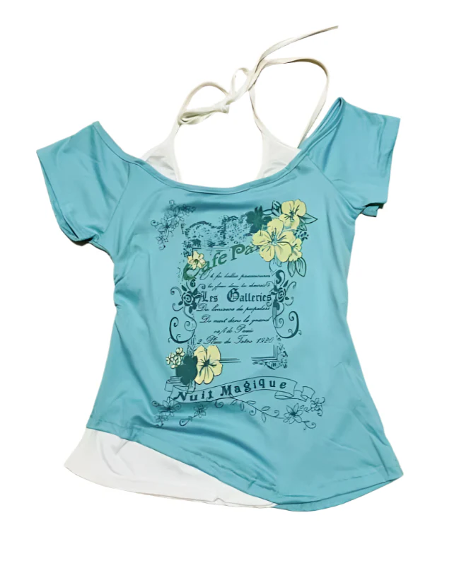 Y2K Retro Fake Two-piece Shirt - Image 7