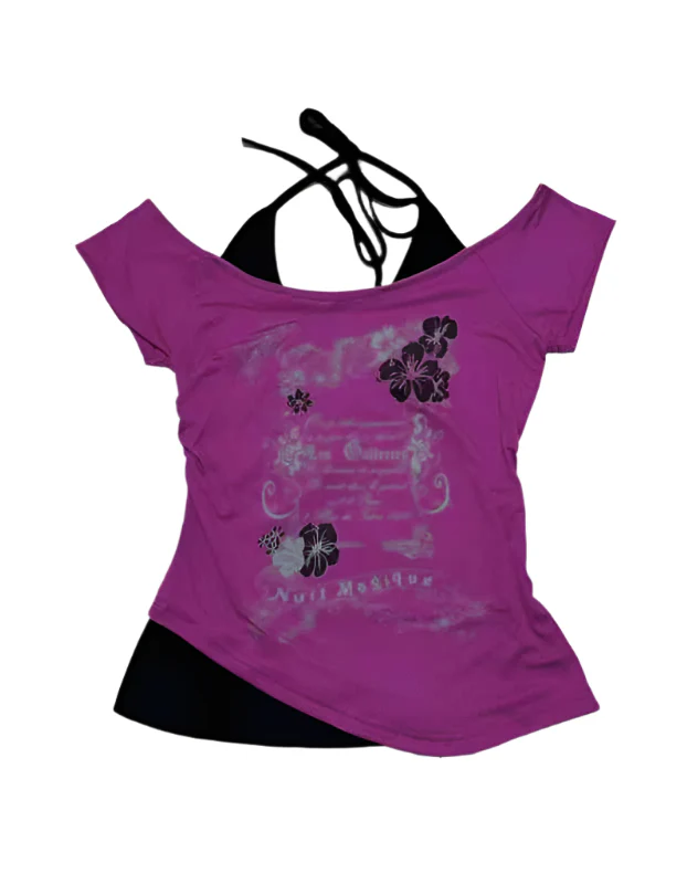 Y2K Retro Fake Two-piece Shirt - Image 9