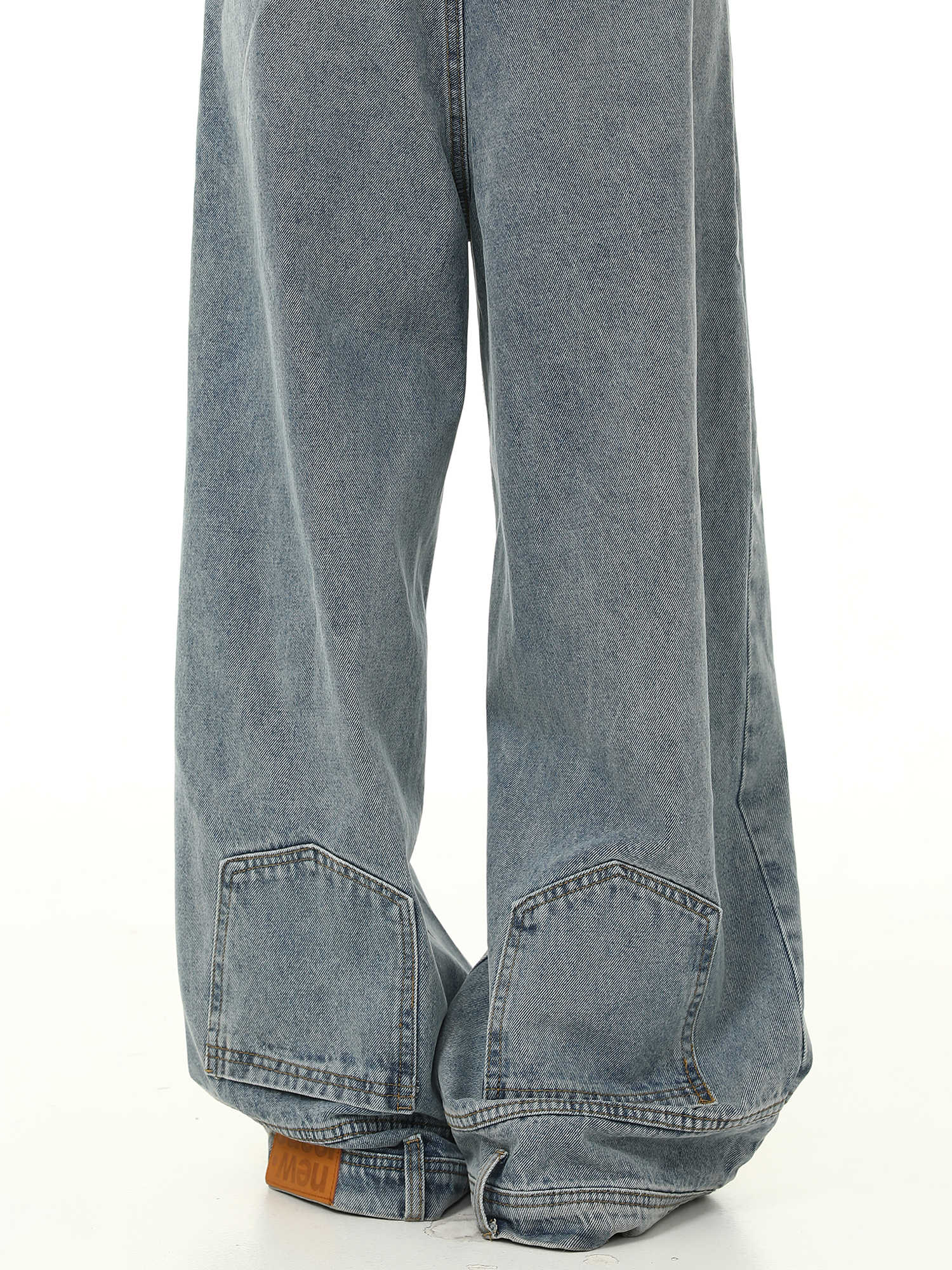 Y2K Retro Inverted Washed Baggy Jeans - Image 3