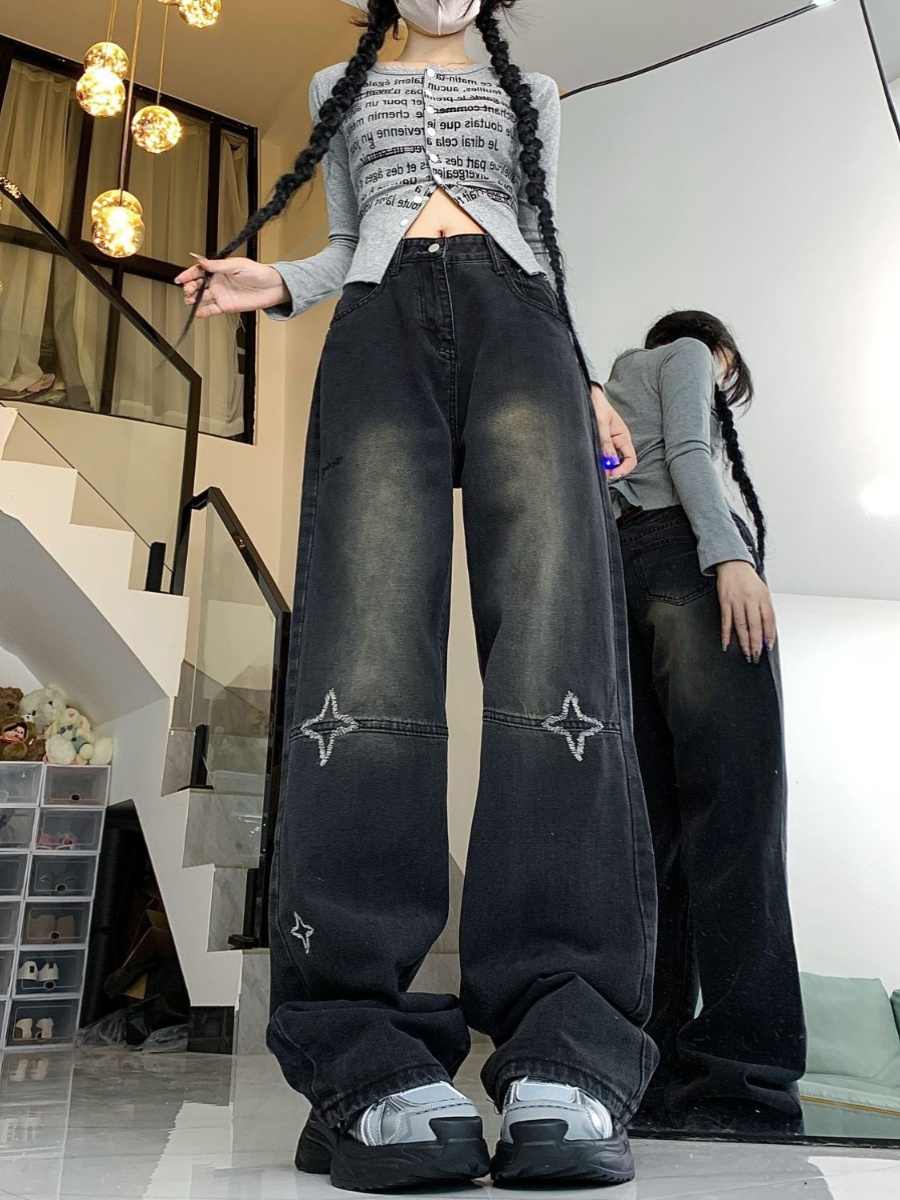 Y2K Retro Star Baggy Jeans - Image 2