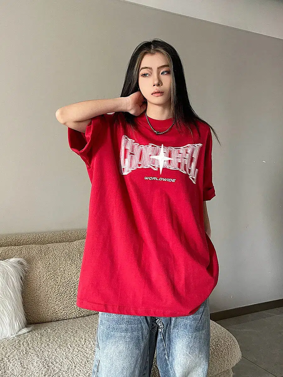 Y2K Shiny Star Worldwide Tee - Image 2