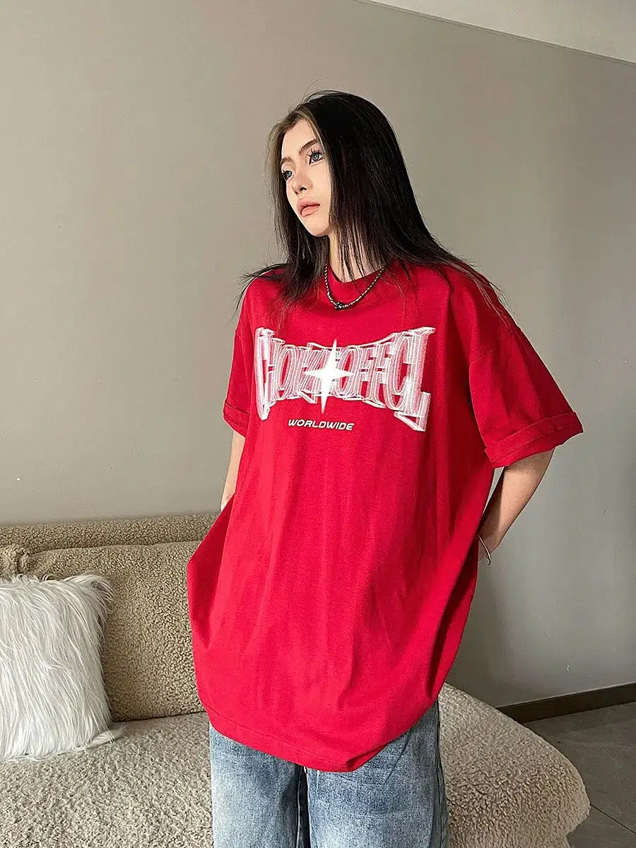 Y2K Shiny Star Worldwide Tee - Image 3